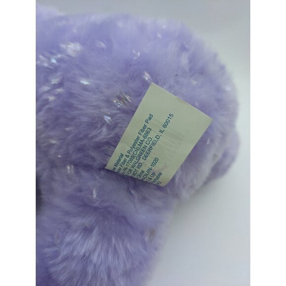 Walgreen Rabbit  bunny plush stuffed animal purple white shiny feet ears  12" - Picture 5 of 6